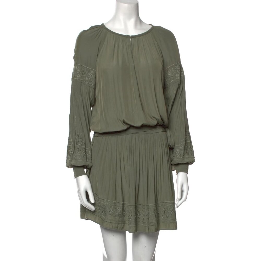 Ramy Brook Scoop Neck Mini Dress Green Size: XS | US 2